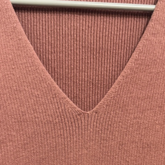 Forever 21 Dress S Bodycon Mini Ribbed V Neck Rust Going Out 3/$15 - Picture 4 of 7